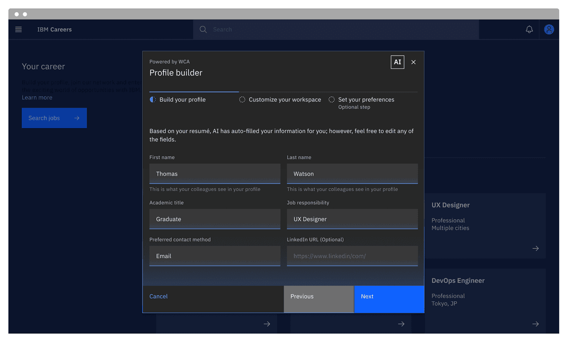 Modal's Gray100 theme AI presence example